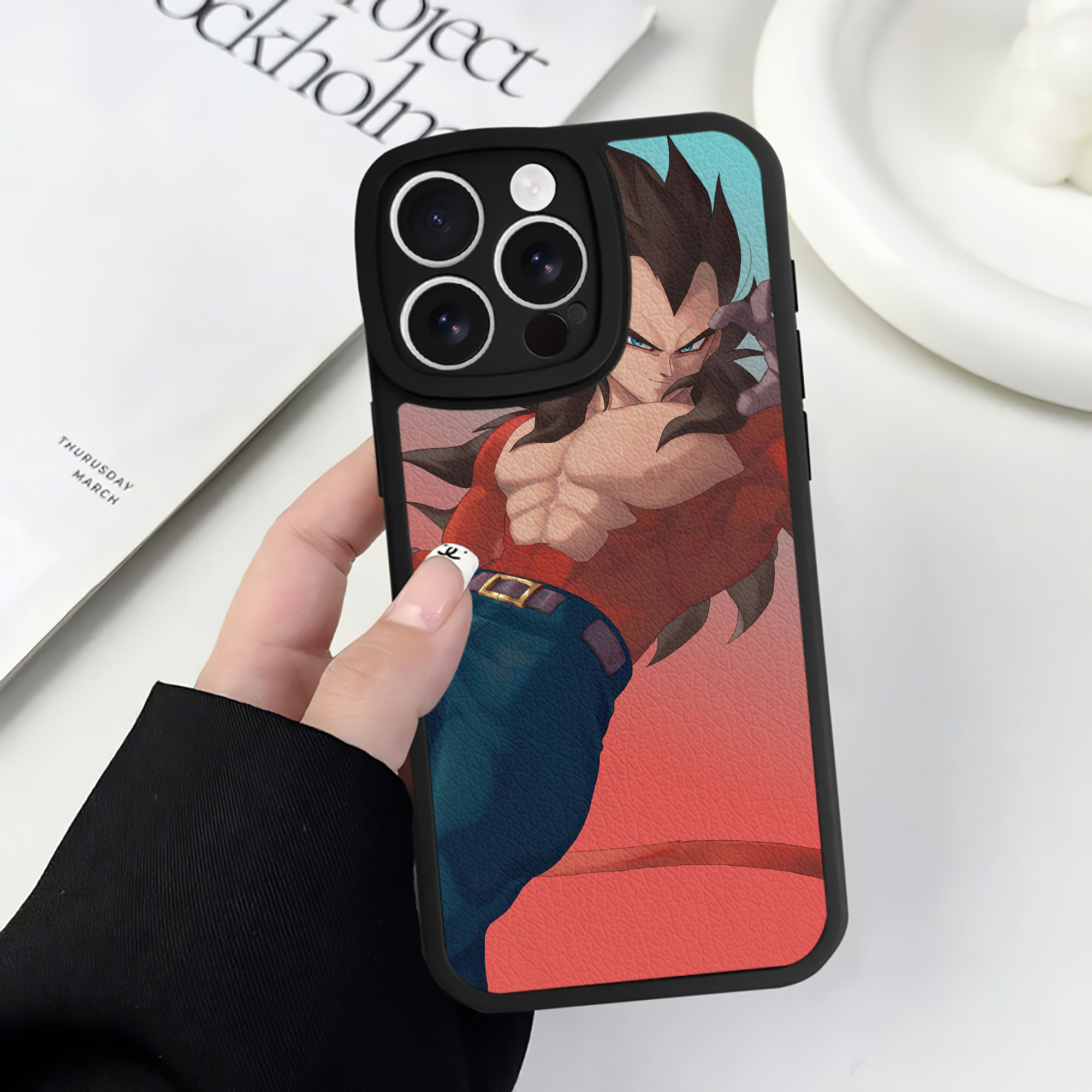 （画像用） ドラゴンボール DRAGON BALL 【iPhone 16シリーズ対応】シリコンスマホケース（レザー調） 材質：シリコン